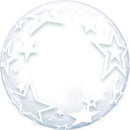 Qualatex Stylish Stars Deco Bubble Balloon, 24-Inch Size