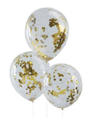 Gold Color Confetti balloon 3pcs