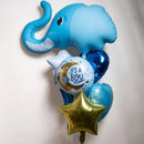 Cute blue baby elephant All Foil balloon Bouquet with weight