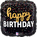 Birthday Script Confetti  18inche foil balloon