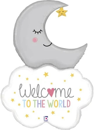 Welcome to the world  jumbo foil balloon with weight