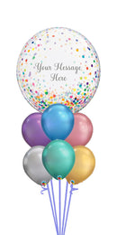 Custom Text Chrome Balloon Bouquet With Weight