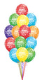 Birthday Confetti Dots Balloon Bouquet- 15 pcs.with weight