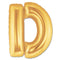 Jumbo Letter D - Metallic Gold