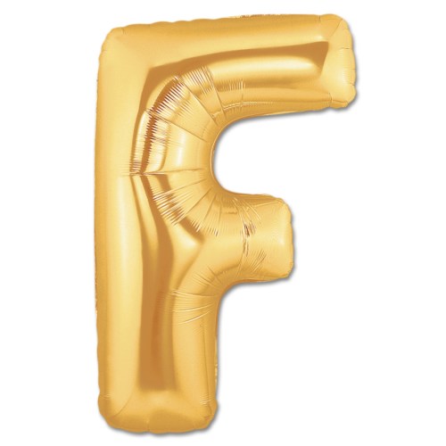 Jumbo Letter F - Metallic Gold