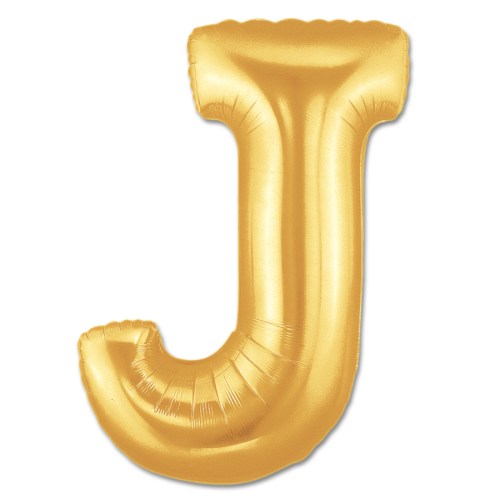 Jumbo Letter J - Metallic Gold