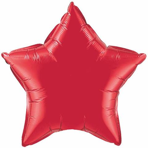 Star shape Ruby Red Foil balloon