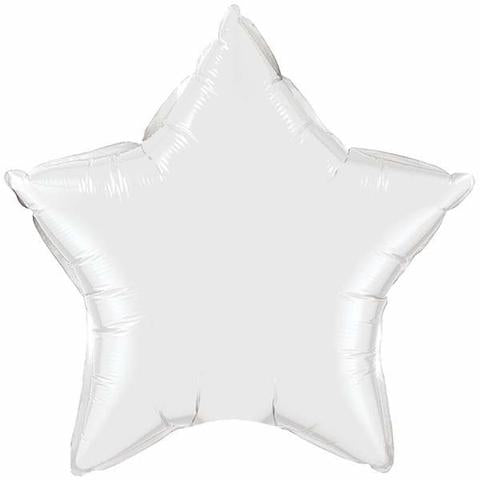 Star shape White Foil balloon