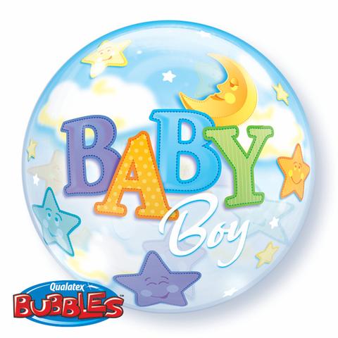 Bubble Baby Boy Moon & Stars