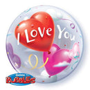 Single Bubble I Love You Heart Balloons