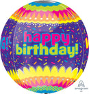 Happy Birthday Confetti Orbz Round Balloon