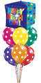 Polka Birthday Cube Balloon Bouquet