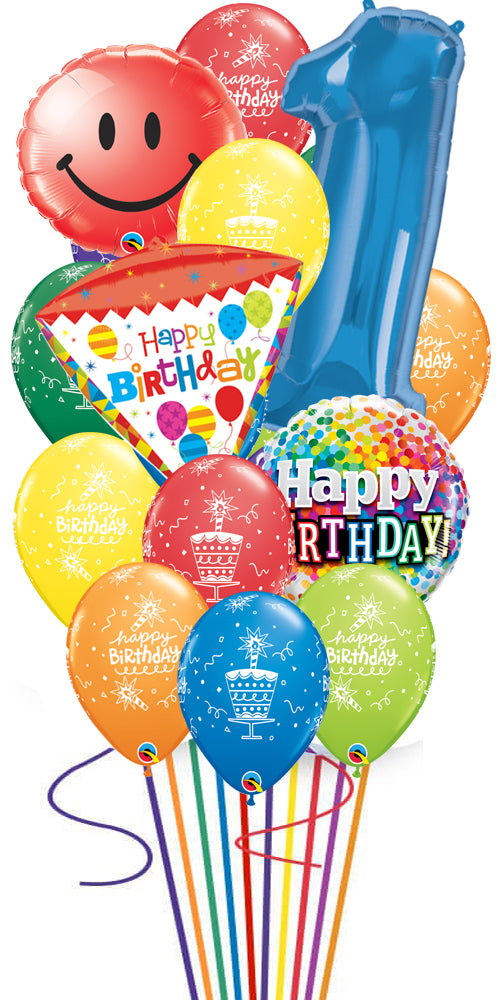 Any Single Number Birthday balloon Bouquet (Super Jumbo)