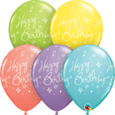 Birthday Elegant Sparkles & Swirls balloons -5 pcs