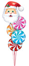 Jolly Saint Nick Candy Swirl Balloon Bouquet