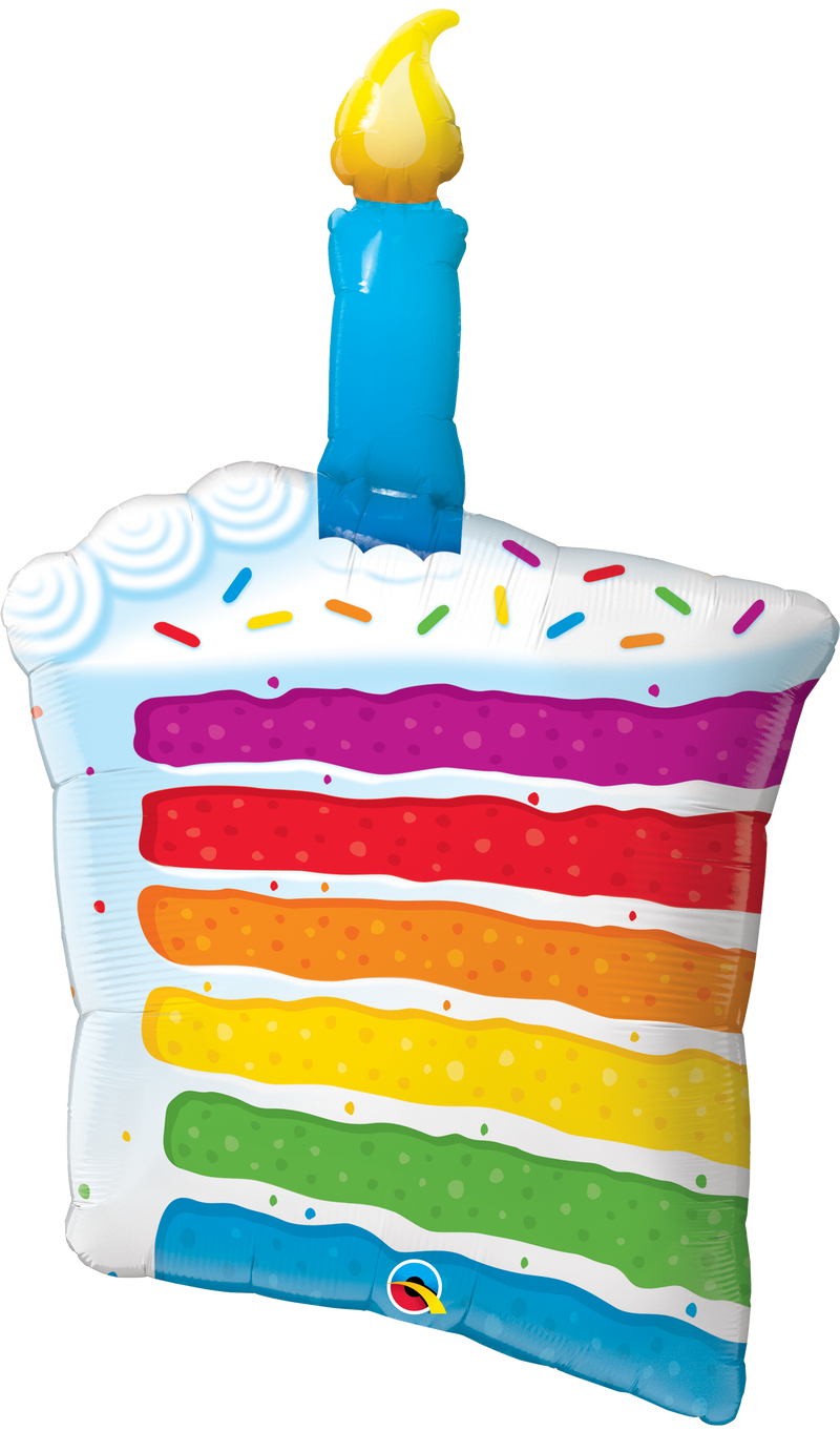 Rainbow Cake & Candle Balloon