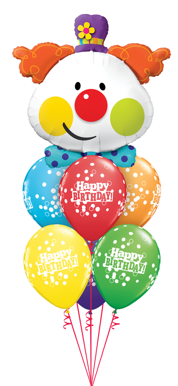 Cute Clown Birthday Balloon