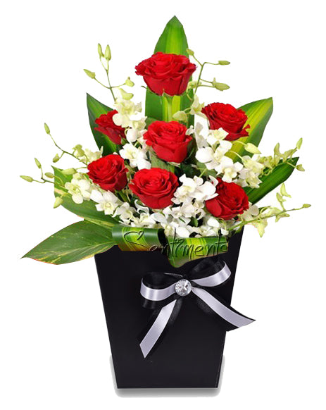 Admirer- Orchids with Roses