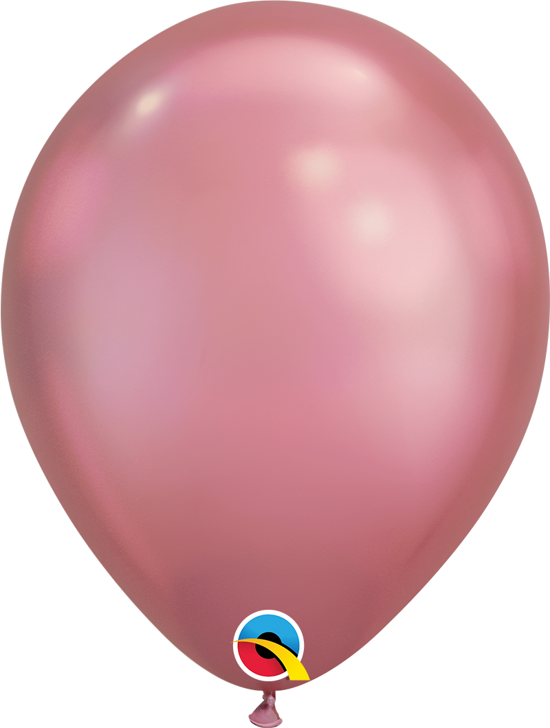 Mauve Chrome Latex Balloons.