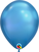 Blue Chrome Latex Balloons.