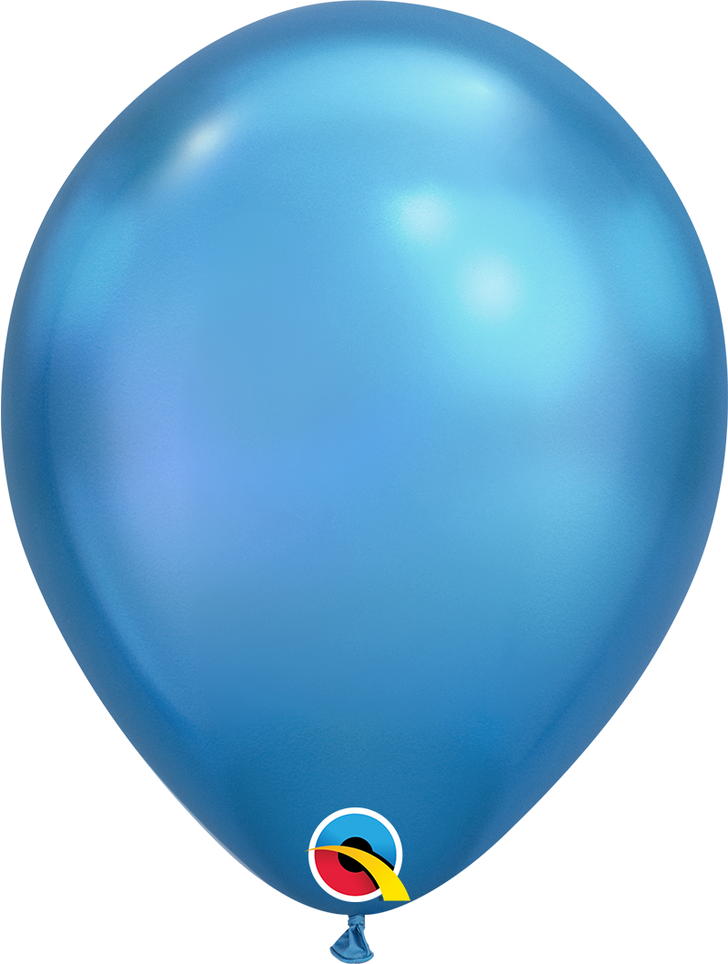 Blue Chrome Latex Balloons.