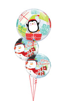 Penguins & Presents Snowman Balloons