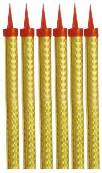 Sparkling Candles 6 Inches GOLD  - Pack of 6