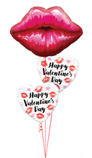 Big Red Kissy Lips Valentines Day Balloons