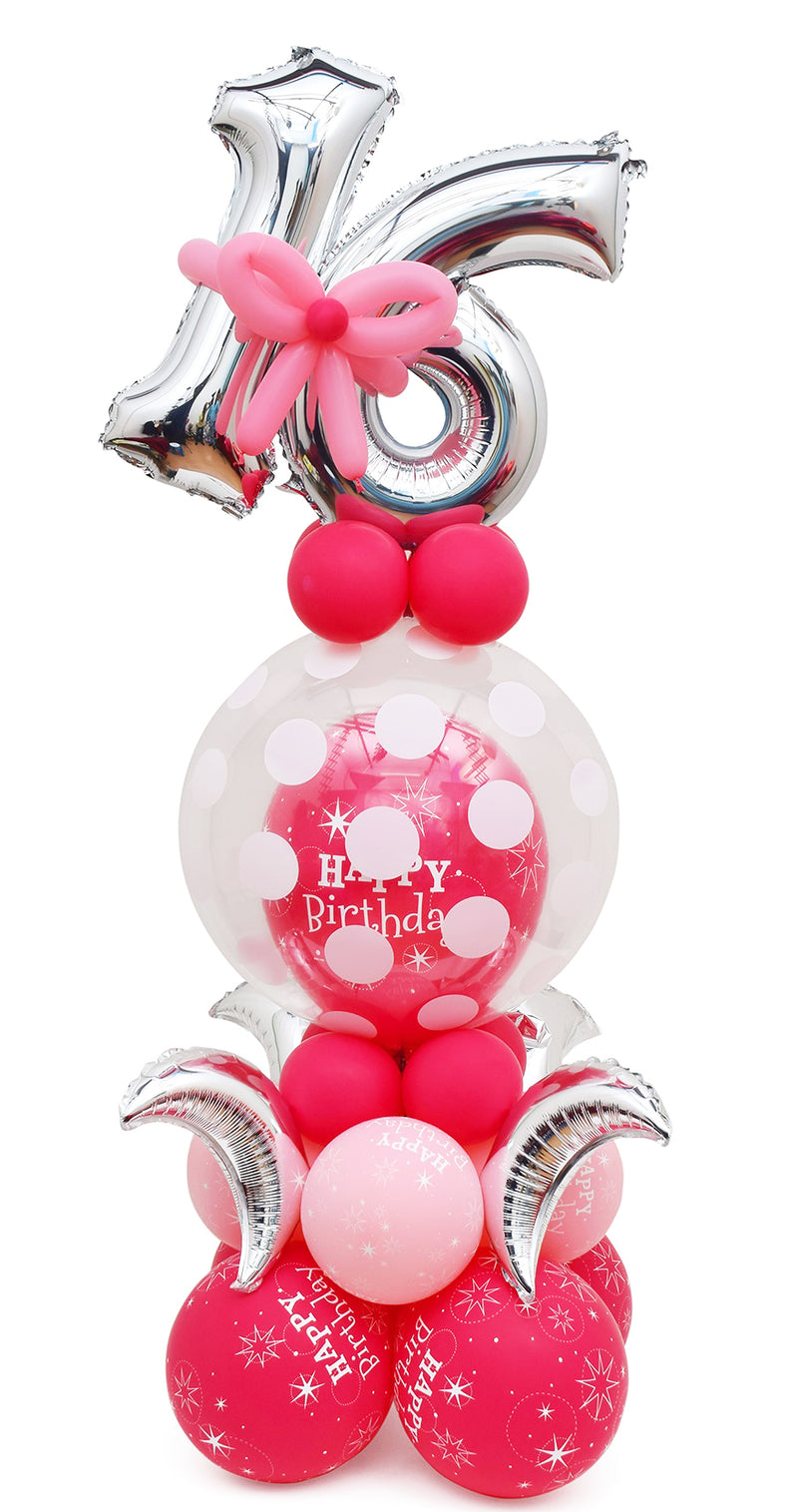 Bubble Birthday Balloon Arrangement with any 2 numbers
