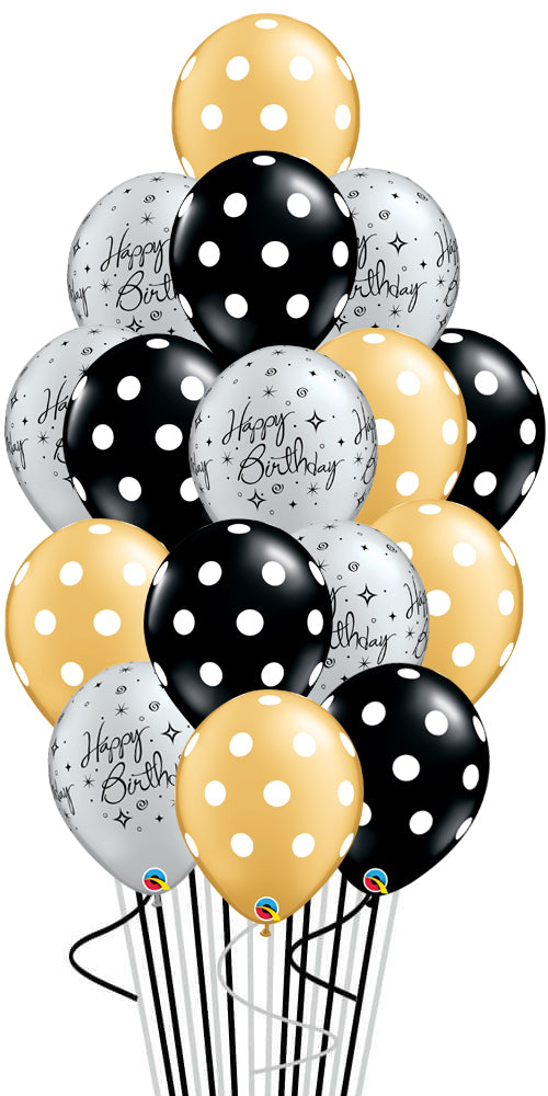 Polka Dots Birthday Sparkles- 15 pcs.with weight