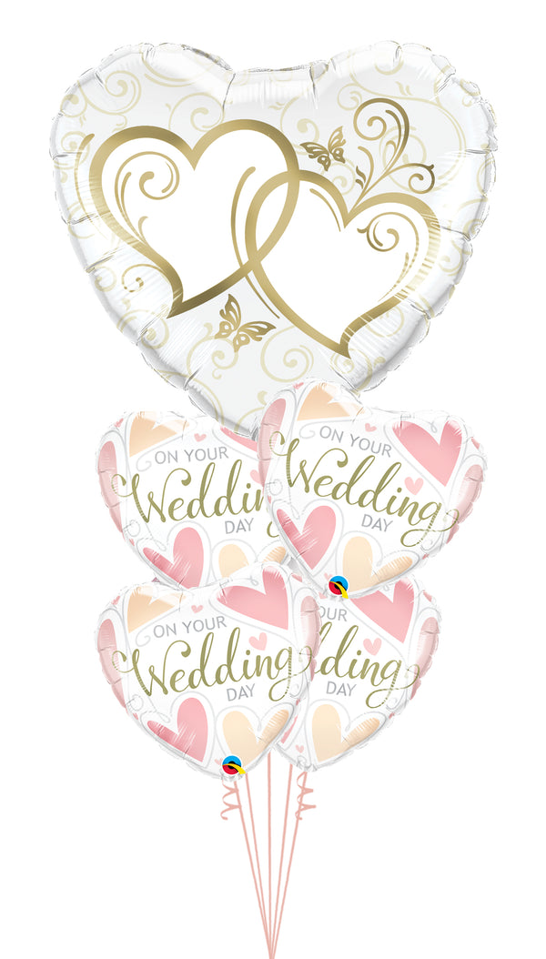 Entwined Hearts Gold Wedding Day