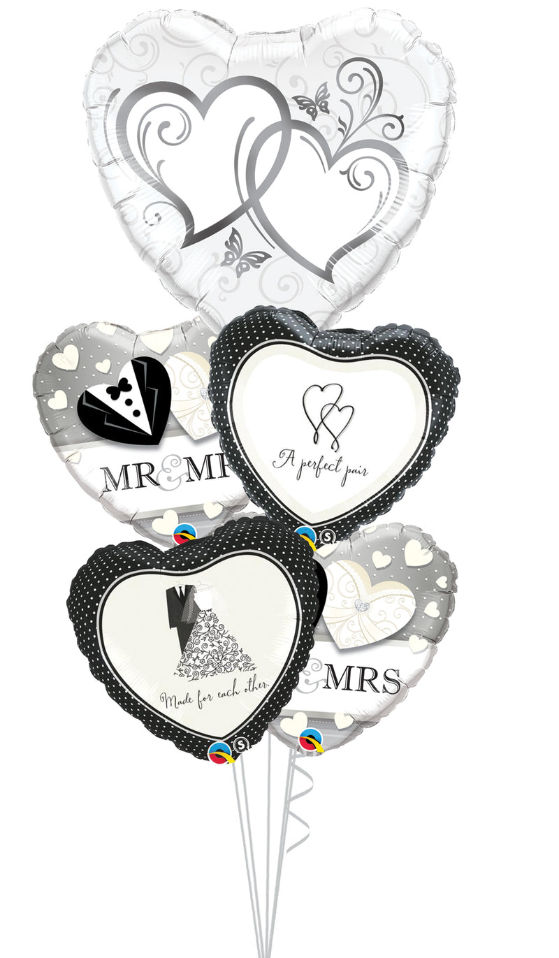A Perfect Fair and Mr Mrs Balloons Bouquet