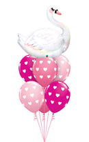Deluxe Heart Bubble Swan Balloons