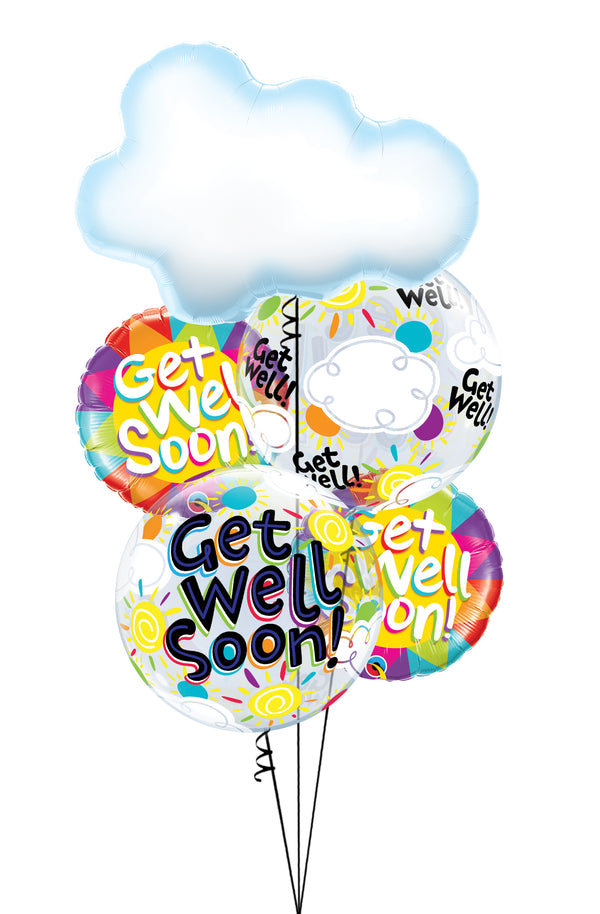 Cloud Bubbles Get well Balloons
