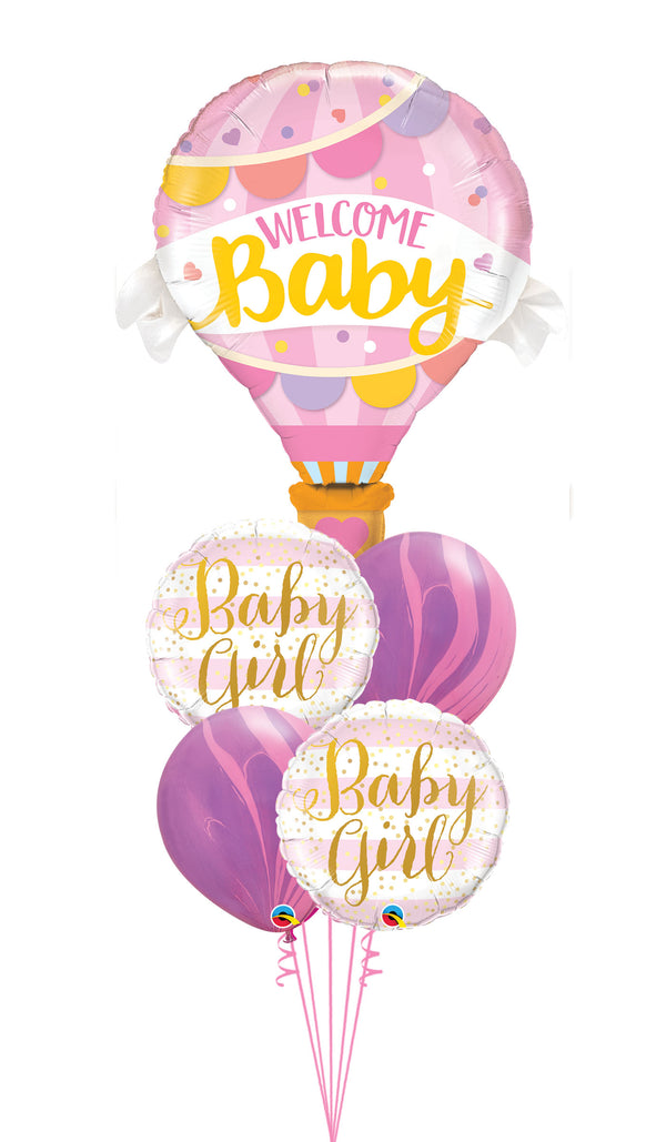 Welcome Baby Baby Girl Balloons