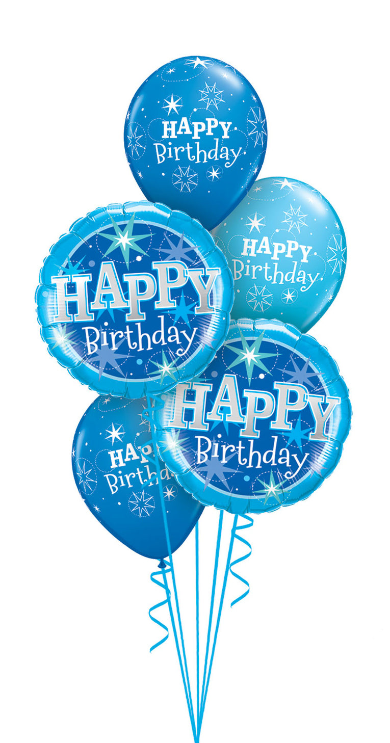 Blue Birthdays Balloon