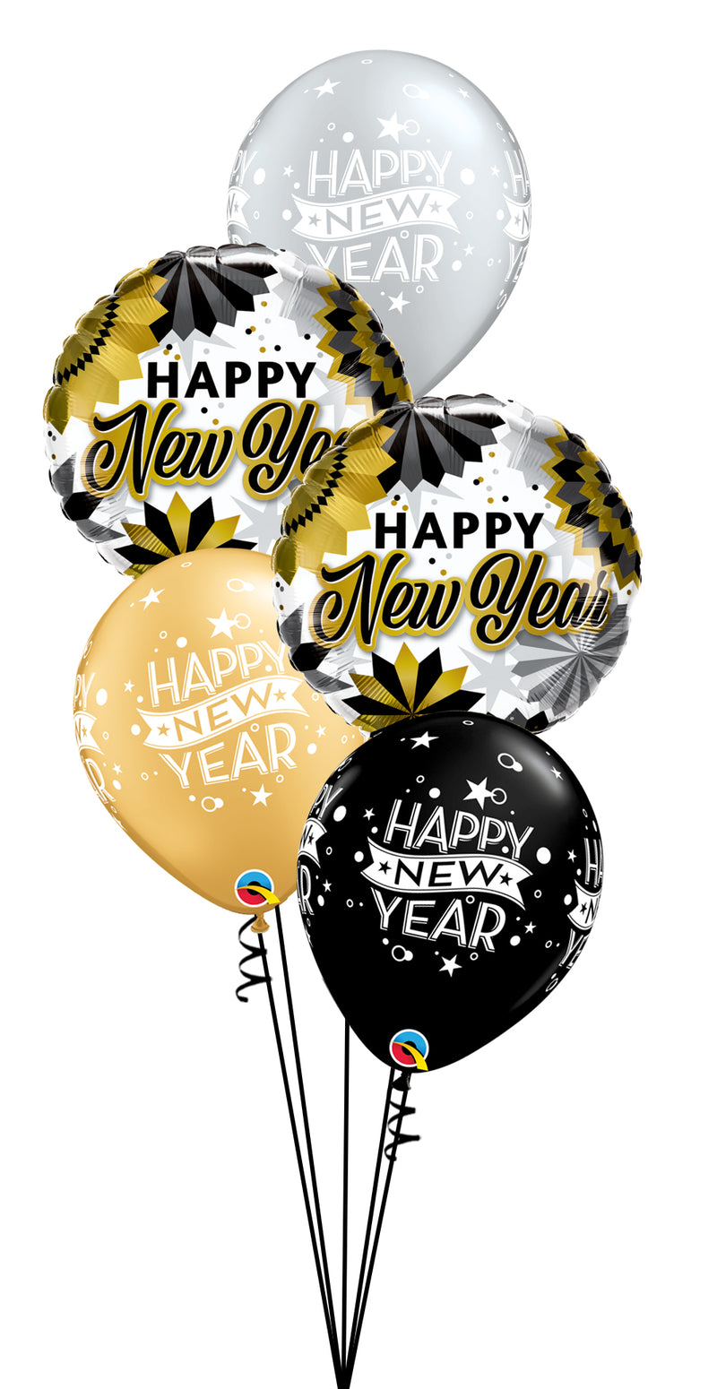 Gold,Black New Year Flakes Bouquet
