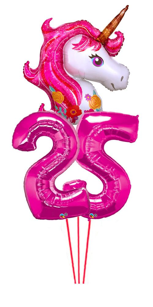 Unicorn Number Balloons