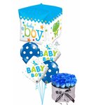 Baby Boy Cubez Dots & DragonFly Balloons & Flowers Combo