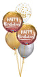 Today is Your Day Birthday Gold & Rose Gold Ombre Balloons with weight
