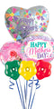 Jumbo Holographic Mother's Day Bubbles and Blossom Balloons