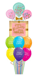 Fabulous Birthday Gift Shining Star Balloons Bouquet