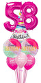 Two Number Happy Birthday Sparkle Banner Balloon Bouquet