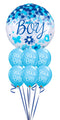 Jumbo Baby Boy Confetti Classy Script Balloon Bouquet