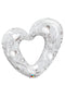 42'' Hearts and Filigree Pearl White Supershape