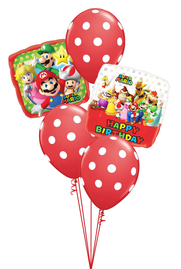 Mario Bros with Polka Balloons