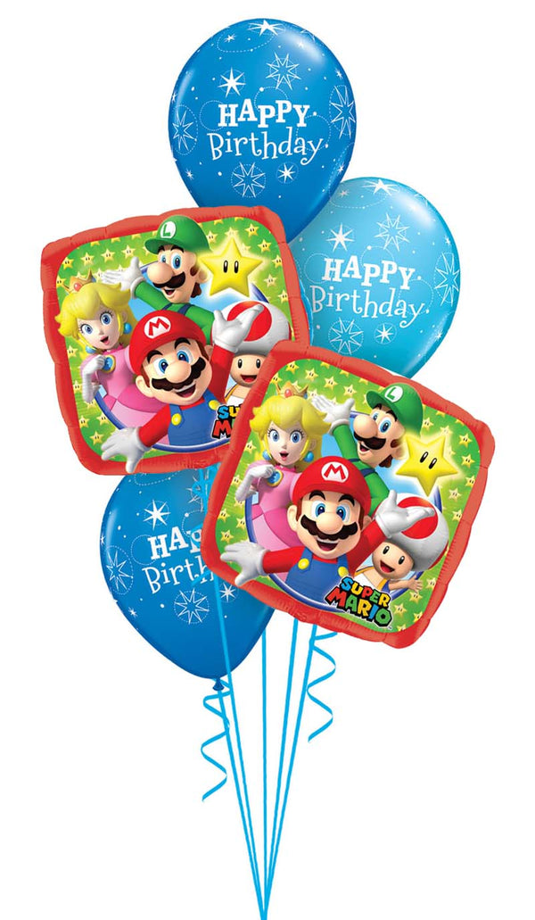Blue,Mario Birthday Balloons