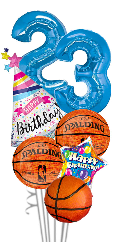Any Age Basketball Birthday All Foil Bouquet