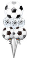 Soccer Bubble  Balloon Bouquet  With Weights
