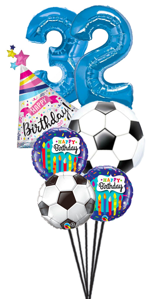 Any Age SoccerBall Birthday All Foil Bouquet